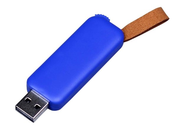 USB 2.0- флешка промо на 4 Гб прямоугольной формы, выдвижной механизм - USB 2.0- флешка промо на 4 Гб прямоугольной формы, выдвижной механизм