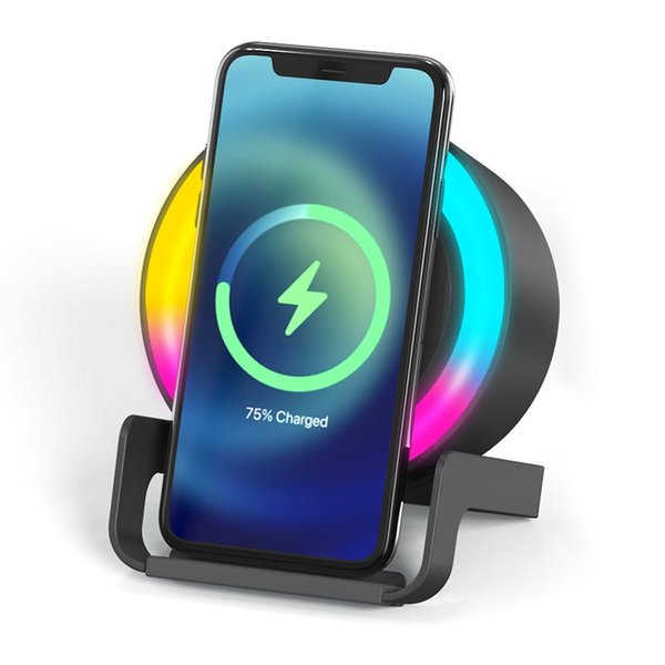 Беспроводная Bluetooth колонка U-Tone - Беспроводная Bluetooth колонка U-Tone RGB c функцией беспроводной зарядки 15W, черный