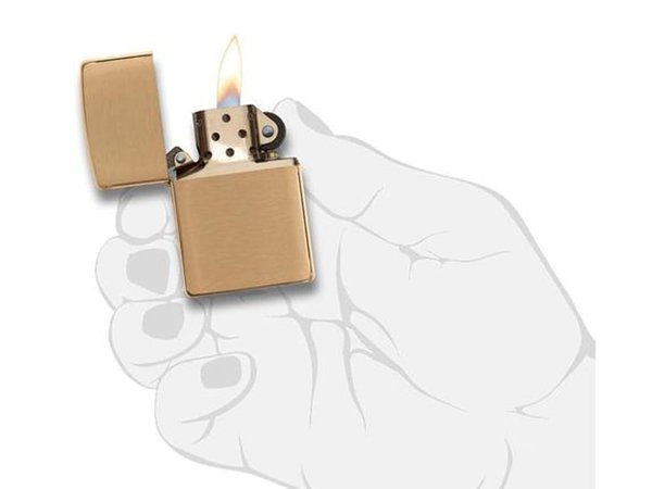 Зажигалка ZIPPO с покрытием Brushed Brass - Зажигалка ZIPPO с покрытием Brushed Brass