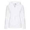 Толстовка "Lady-Fit Hooded Sweat Jacket", белый_XS, 75% х/б, 25% п/э, 280 г/м2