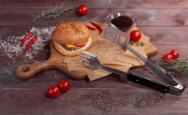 BBQ-мультитул "Roast" - BBQ-мультитул "Roast" черный с серебристым