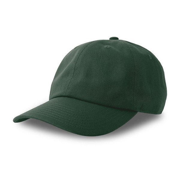 Бейсболка DAD HAT-S, 6 клиньев, металлическая застежка - Бейсболка "DAD HAT-S", 6 клиньев, металлическая застежка, тёмно-зелёный, 100% хлопок, 270 г/м2