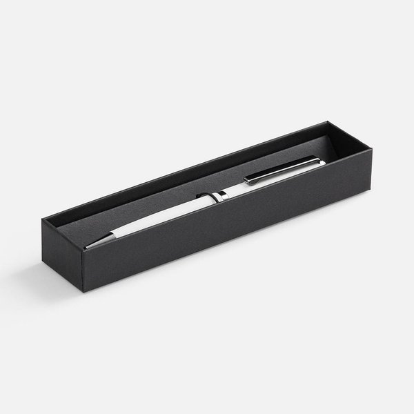Ручка шариковая Inkish Chrome в футляре, белая
