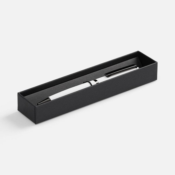Ручка шариковая Inkish Gunmetal в футляре, белая