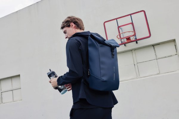 Антикражный водонепроницаемый рюкзак Urban Flap-Top - Антикражный водонепроницаемый рюкзак Urban Flap-Top, темно-синий