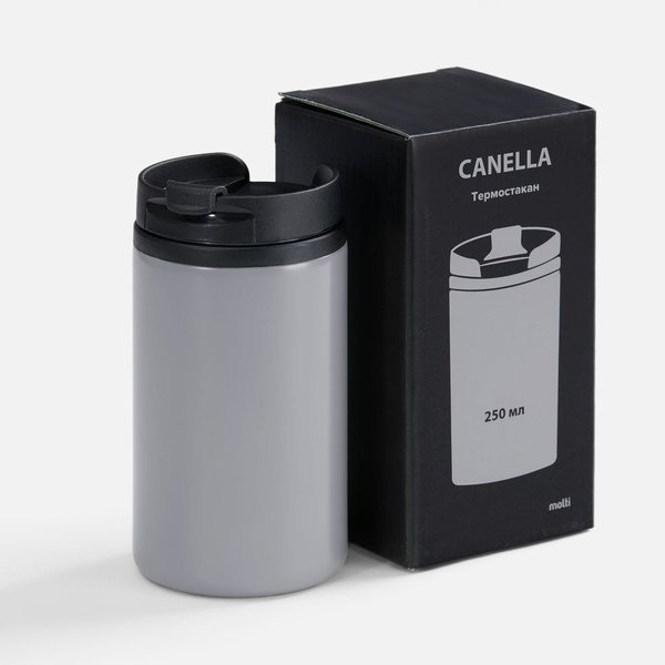 Термостакан Canella, серый матовый