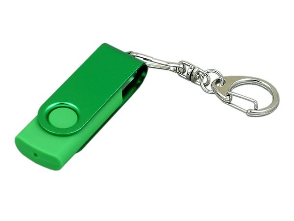 USB 2.0- флешка промо на 32 Гб с поворотным механизмом и однотонным металлическим клипом - USB 2.0- флешка промо на 32 Гб с поворотным механизмом и однотонным металлическим клипом