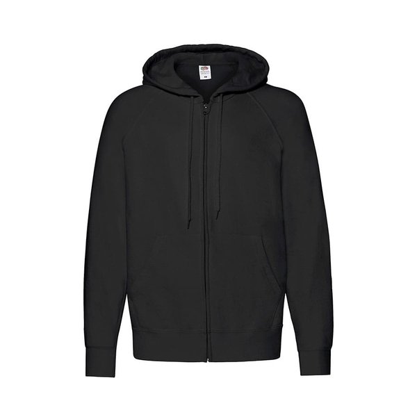 Толстовка без начеса LIGHTWEIGHT HOODED SWEAT JACKET 240 - Толстовка без начеса "Lightweight Hooded Sweat", черный, L, 80% х/б 20% полиэстер, 240 г/м2
