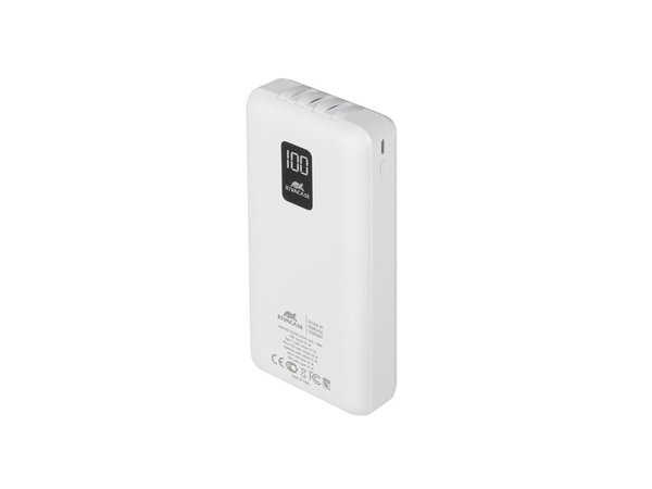 Внешний аккумулятор с дисплеем и встроенными кабелями VA2220, 20000 mAh - Внешний аккумулятор с дисплеем и встроенными кабелями VA2220, 20000 mAh