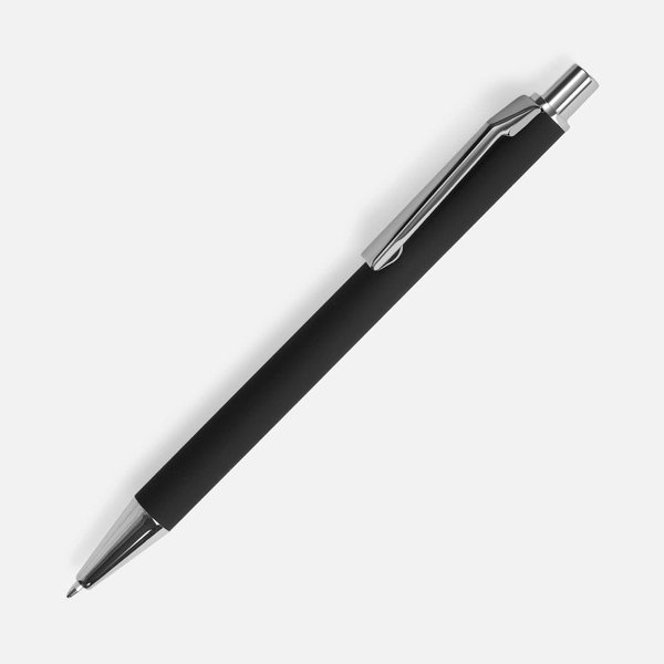 Ручка шариковая Lobby Soft Touch Chrome, черная