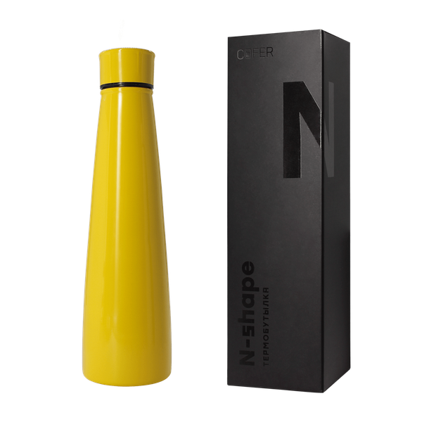 Термобутылка для напитков N-shape - Термобутылка для напитков N-shape (желтый)