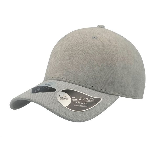 Бейсболка UNI-CAP PIQUET, без панелей и швов, без застежки - Бейсболка "UNI-CAP PIQUET", серый, 83% полиэстер, 15% вискоза, 2% эластан, плотность 190 г/м2 , L_XL