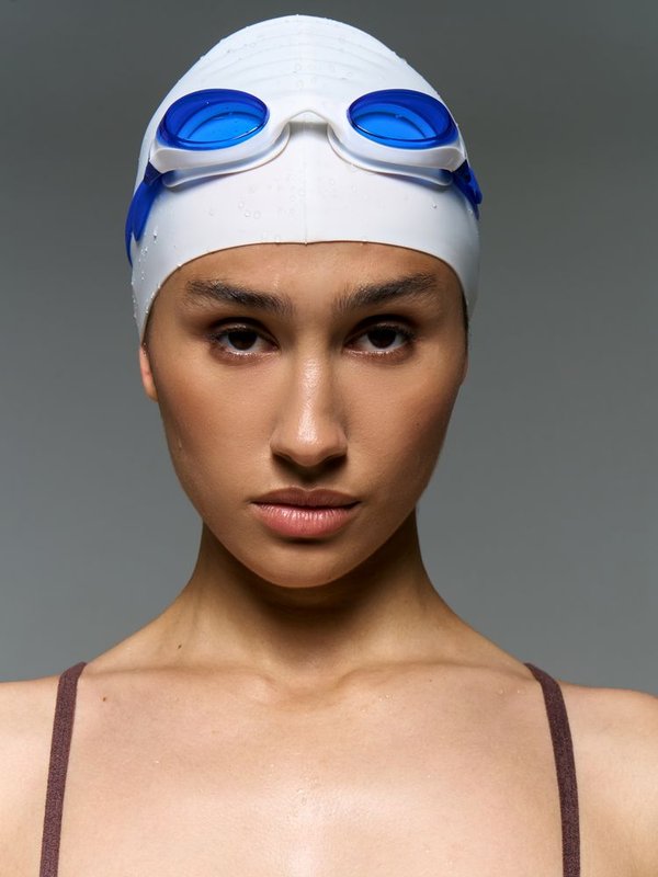 Очки для плавания Swimatic, синие с белым