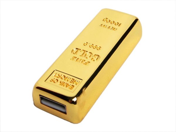 USB 3.0- флешка на 64 Гб в виде слитка золота - USB 3.0- флешка на 64 Гб в виде слитка золота