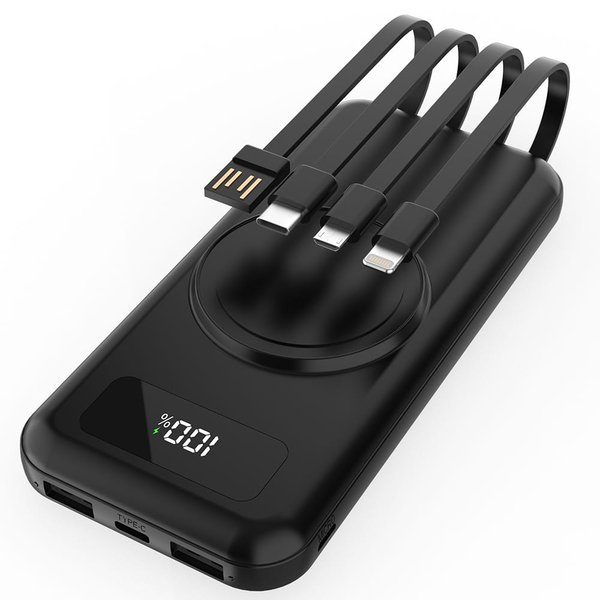 Внешний аккумулятор Authority с беспроводной зарядкой (5W), 10000 mAh - Внешний аккумулятор Authority с беспроводной зарядкой (5W), 10000 mAh, чёрный