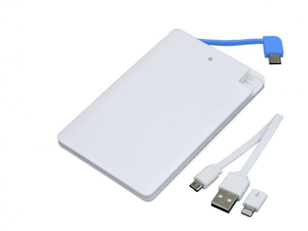 Внешний аккумулятор в форме карты «Trunk», 2500 mAh - Внешний аккумулятор в форме карты «Trunk», 2500 mAh