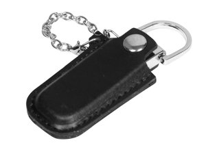 usb 2.0- флешка на 32 гб в массивном корпусе с кожаным чехлом