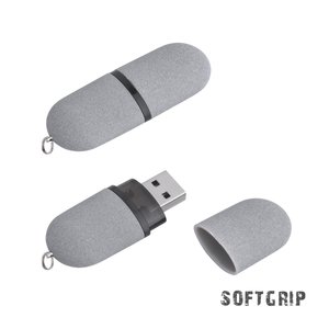 флеш-карта "камень" с покрытием soft grip в футляре, объем памяти 16gb