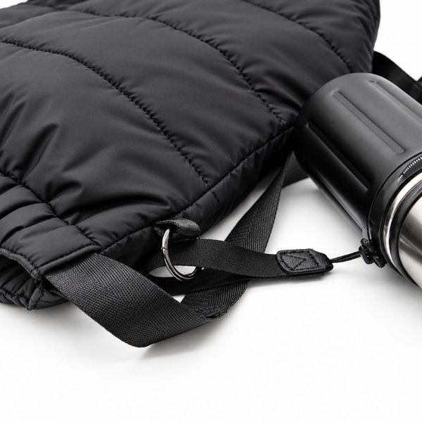Рюкзак Superbag Bubble, стёганый, с внутренним карманом и креплением (карабин) - Рюкзак Superbag Bubble, стёганый, с внутренним карманом и креплением (карабин) (черный)