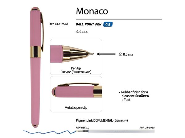 Ручка пластиковая шариковая «Monaco» - Ручка пластиковая шариковая «Monaco»
