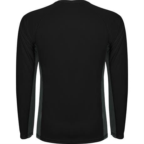 Спортивная футболка SHANGHAI L/S мужская - Спортивная футболка SHANGHAI L/S мужская, ЧЕРНЫЙ/ТЕМНЫЙ ГРАФИТ S