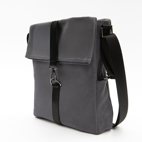 Шоппер Superbag Companion, с тремя отделениями, боковым креплением (карабин) и карманом - Шоппер Superbag Companion, с тремя отделениями, боковым креплением (карабин) и карманом (серый с черным)