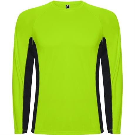 Спортивная футболка SHANGHAI L/S мужская - Спортивная футболка SHANGHAI L/S мужская, ФЛУОРЕСЦЕНТНЫЙ ЗЕЛЕНЫЙ/ЧЕРНЫЙ S