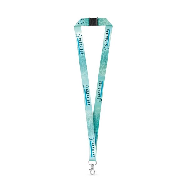 Ланьярд DOVER. SET SUBLIMATION Long II (20 мм) из переработанного полиэстера (100% rPET) с крючком-триггером 20 мм и предохранительной застежкой - Ланьярд DOVER. SET SUBLIMATION Long II (20 мм) из переработанного полиэстера (100% rPET) с крючком-триггером 20 мм и предохранительной застежкой