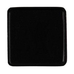 квадратный шильдик на резинку epoxi, черный