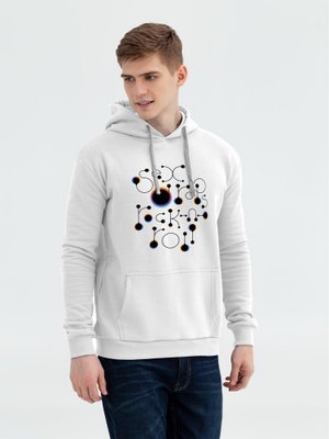 толстовка с капюшоном no drugs, белая