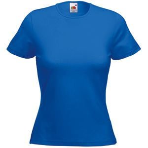 Футболка женская LADY FIT CREW NECK T 210 - Футболка "Lady-Fit Crew Neck T", ярко-синий_XS, 95% х/б, 5% эластан, 210 г/м2