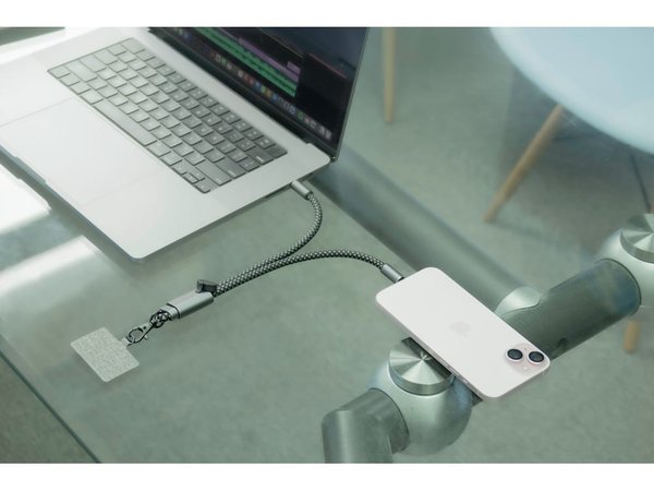 Ремешок-держатель для телефона с зарядным кабелем USB-C - USB-C «Lany Wristband Charge Eco» - Ремешок-держатель для телефона с зарядным кабелем USB-C - USB-C «Lany Wristband Charge Eco»