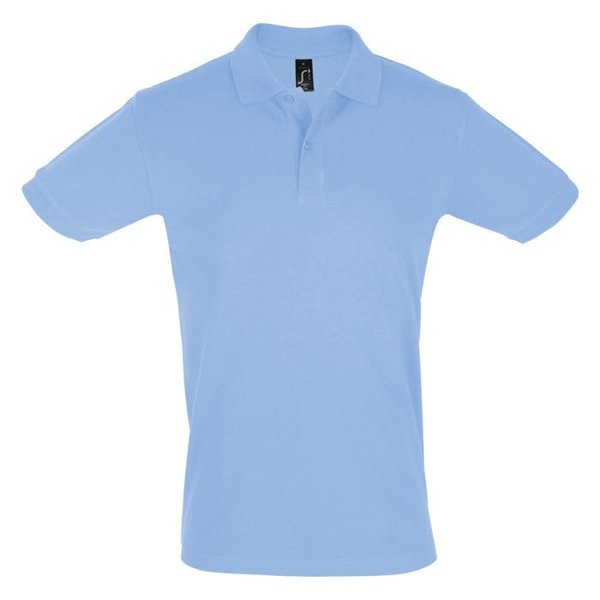 Поло мужское PERFECT MEN 180 - Поло "Perfect Men", голубой_2XL, 100% х/б, 180г/м2