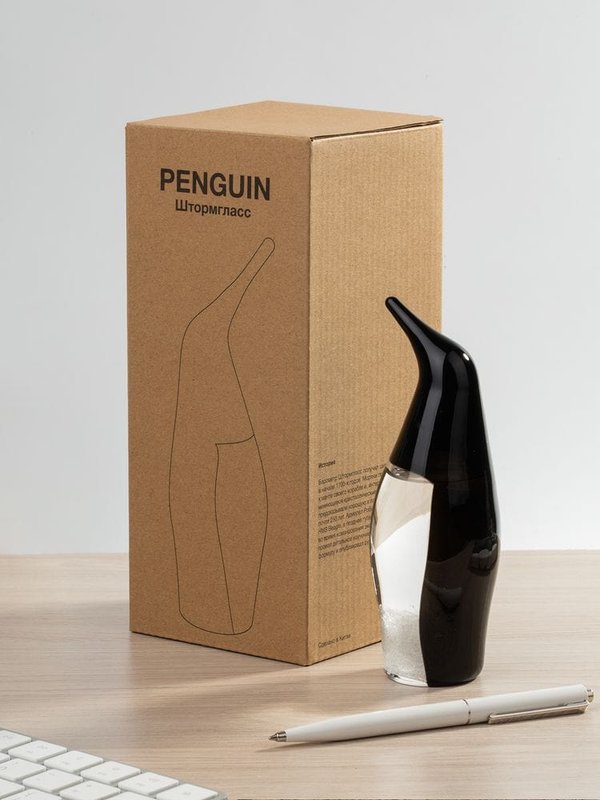 Штормгласс Penguin, черный