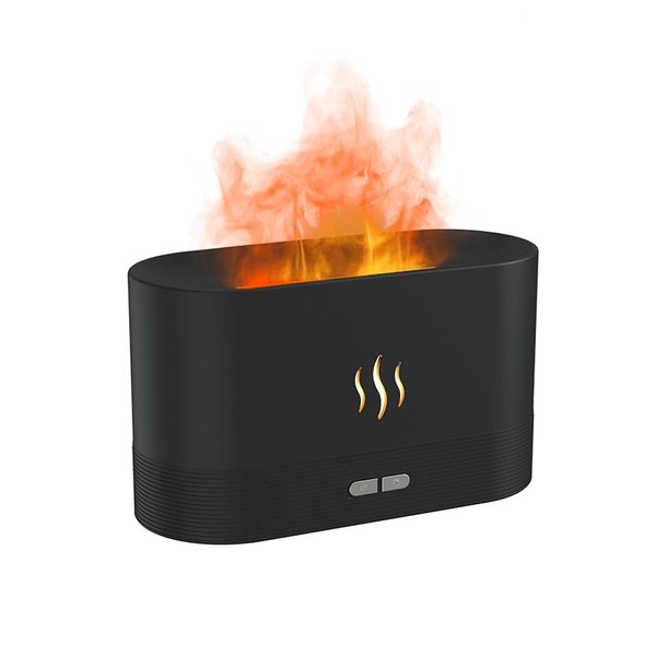 Светодиодный USB увлажнитель-ароматизатор Flame - Светодиодный USB увлажнитель-ароматизатор Flame, черный