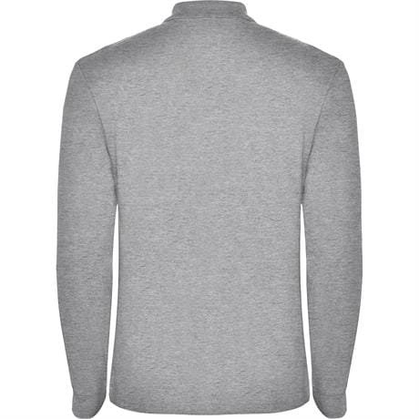 Футболка поло ESTRELLA L/S мужская - Футболка поло ESTRELLA L/S мужская, ПЁСТРЫЙ СЕРЫЙ XL