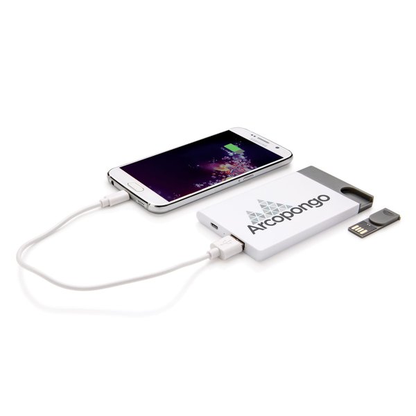 Зарядное устройство с USB–флешкой на 8 ГБ, 2500 mAh - Зарядное устройство с USB–флешкой на 8 ГБ, 2500 mAh