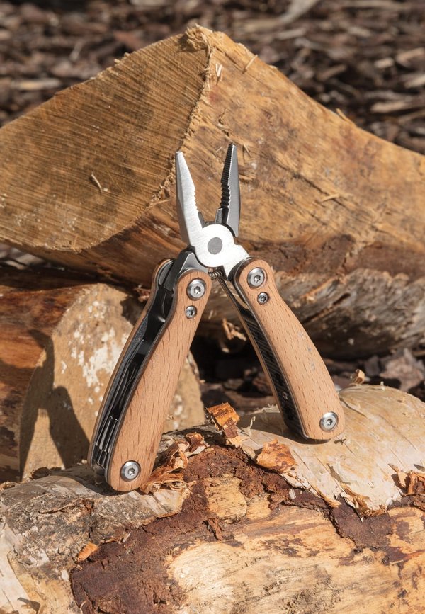 Мини-мультитул Wood, коричневый - Мини-мультитул Wood, коричневый