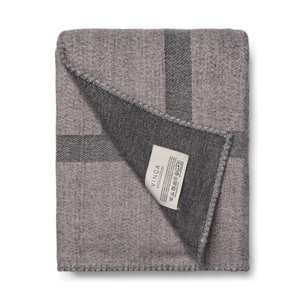 Плед VINGA Monogram из переработанного полиэстера GRS, 170x130 см - Плед VINGA Monogram из переработанного полиэстера GRS, 170x130 см
