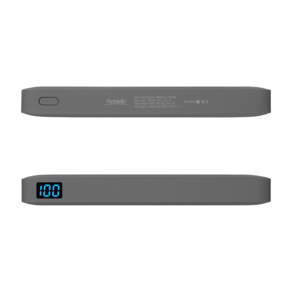 Внешний аккумулятор с подсветкой Анкор Плюс PD (Ancor PD Plus) 10000 mAh, серый