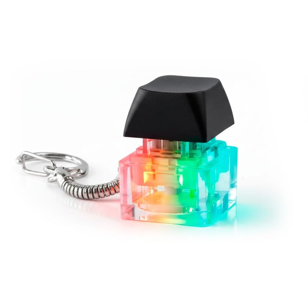 Брелок PUSH ME с LED подсветкой (фонарик) - Брелок PUSH ME с LED подсветкой (фонарик), чёрный