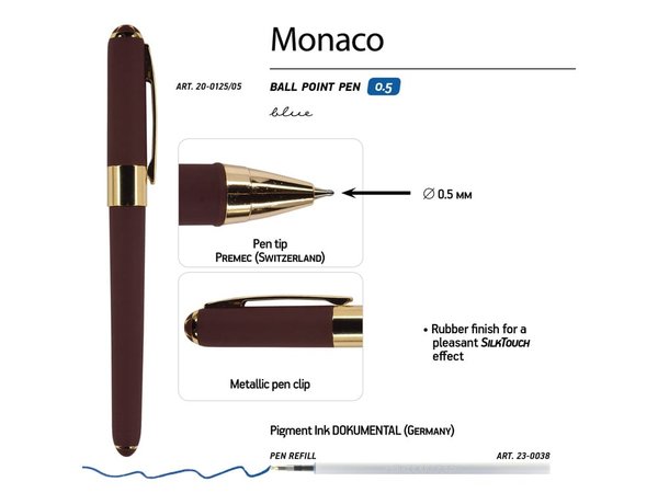 Ручка пластиковая шариковая «Monaco» - Ручка пластиковая шариковая «Monaco»