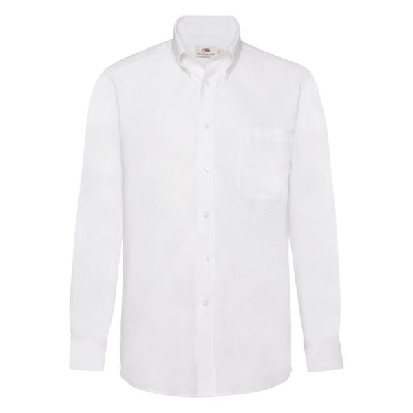 Рубашка "Long Sleeve Oxford Shirt" - Рубашка "Long Sleeve Oxford Shirt", белый_XL, 70% х/б, 30% п/э, 130 г/м2