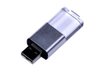 USB 2.0- флешка промо на 16 Гб прямоугольной формы, выдвижной механизм