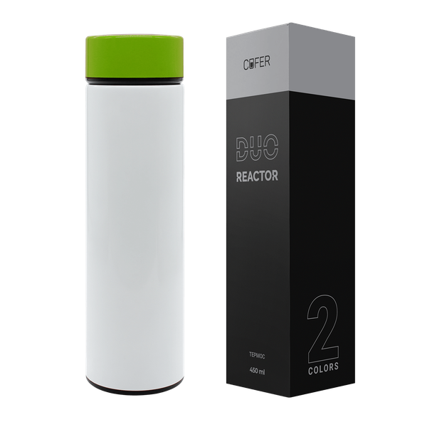 Термос Reactor duo white с датчиком температуры - Термос Reactor duo white с датчиком температуры (белый с салатовым)