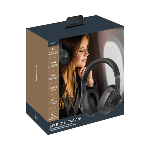 Беспроводные накладные наушники Stereo Ultra ANC, BT 5.4, ANC/ENC, 500мАч - Беспроводные накладные наушники Stereo Ultra ANC, BT 5.4, ANC/ENC, 500мАч