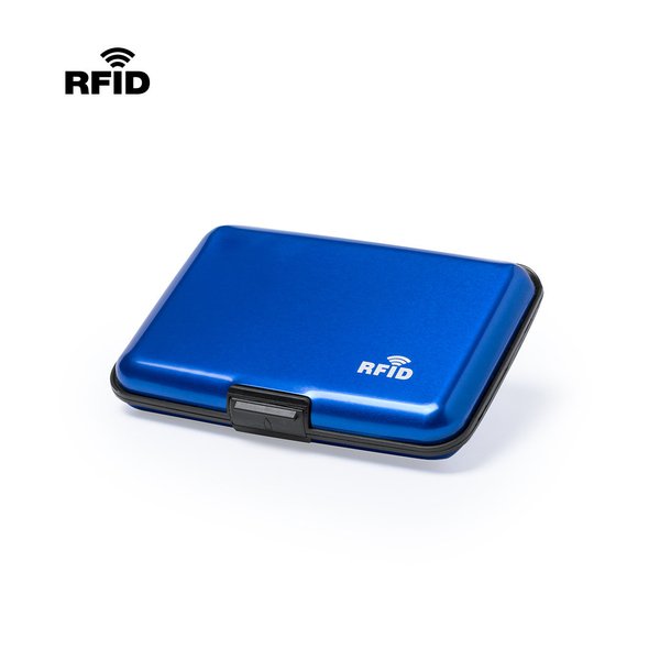 Футляр "Trust" для банковских карт и визиток с RFID - защитой от считывания данных, серебристый - Футляр "Trust" для банковских карт и визиток с RFID - защитой от считывания данных, серебристый синий