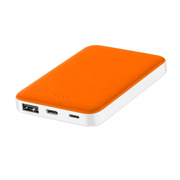 Внешний аккумулятор Fluffy, 5000 Mah - Внешний аккумулятор Fluffy, 5000 Mah, оранжевый