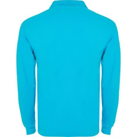 Футболка поло ESTRELLA L/S мужская - Футболка поло ESTRELLA L/S мужская, БИРЮЗОВЫЙ M