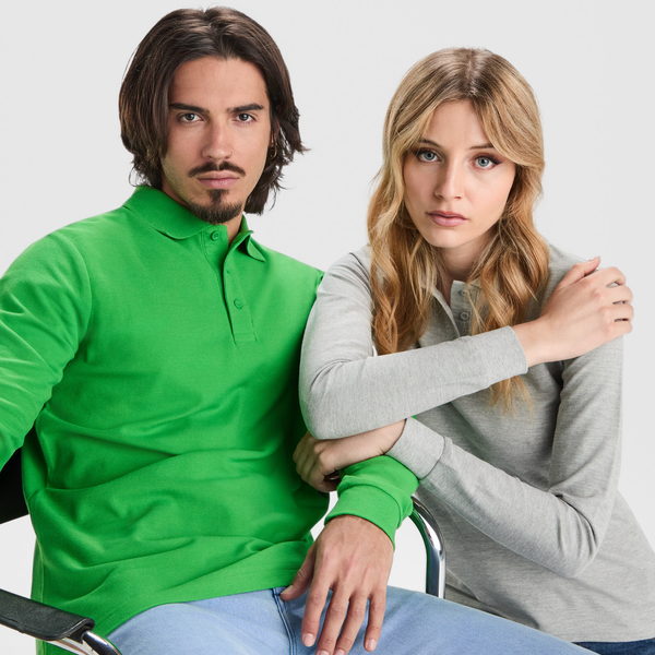 Футболка поло ESTRELLA L/S мужская - Футболка поло ESTRELLA L/S мужская, ТРАВЯНОЙ ЗЕЛЕНЫЙ S